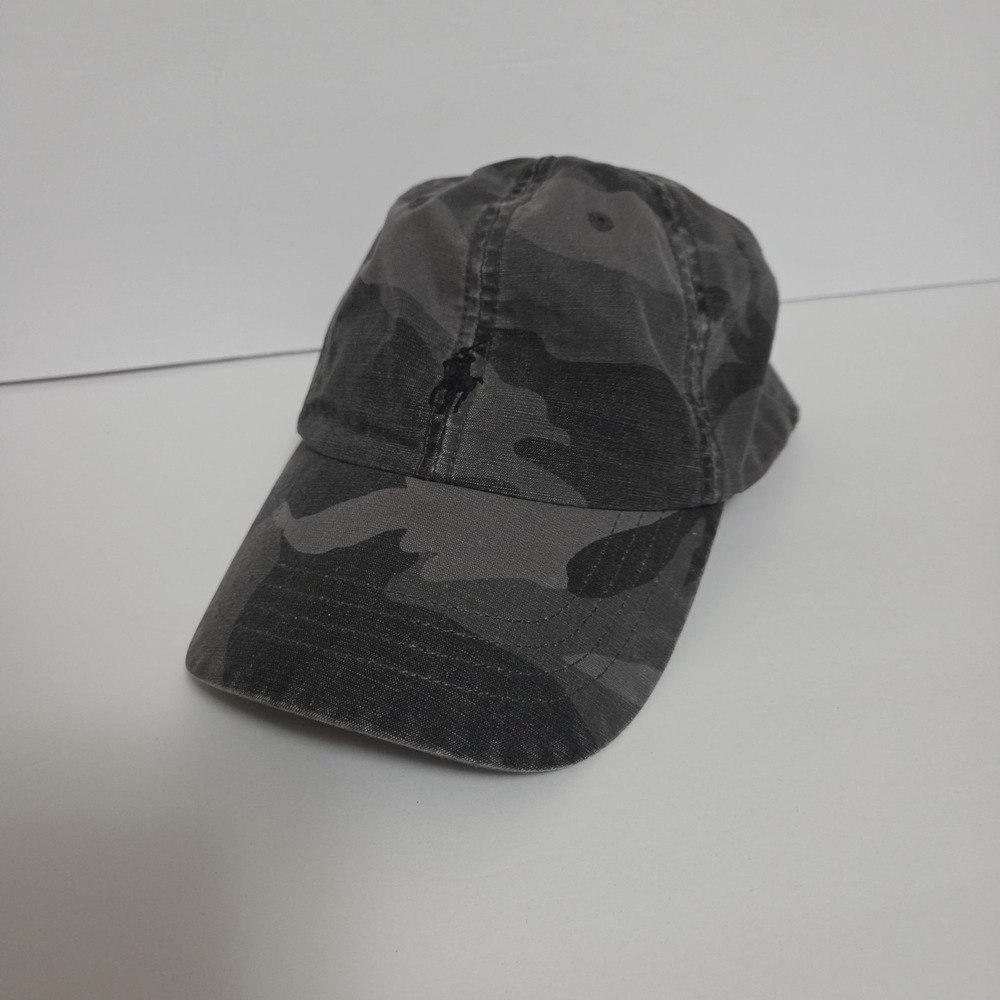 Polo Ralph Lauren Gray Camo  Baseball Cap Hat Pony Prep Grunge Gorpcore Street